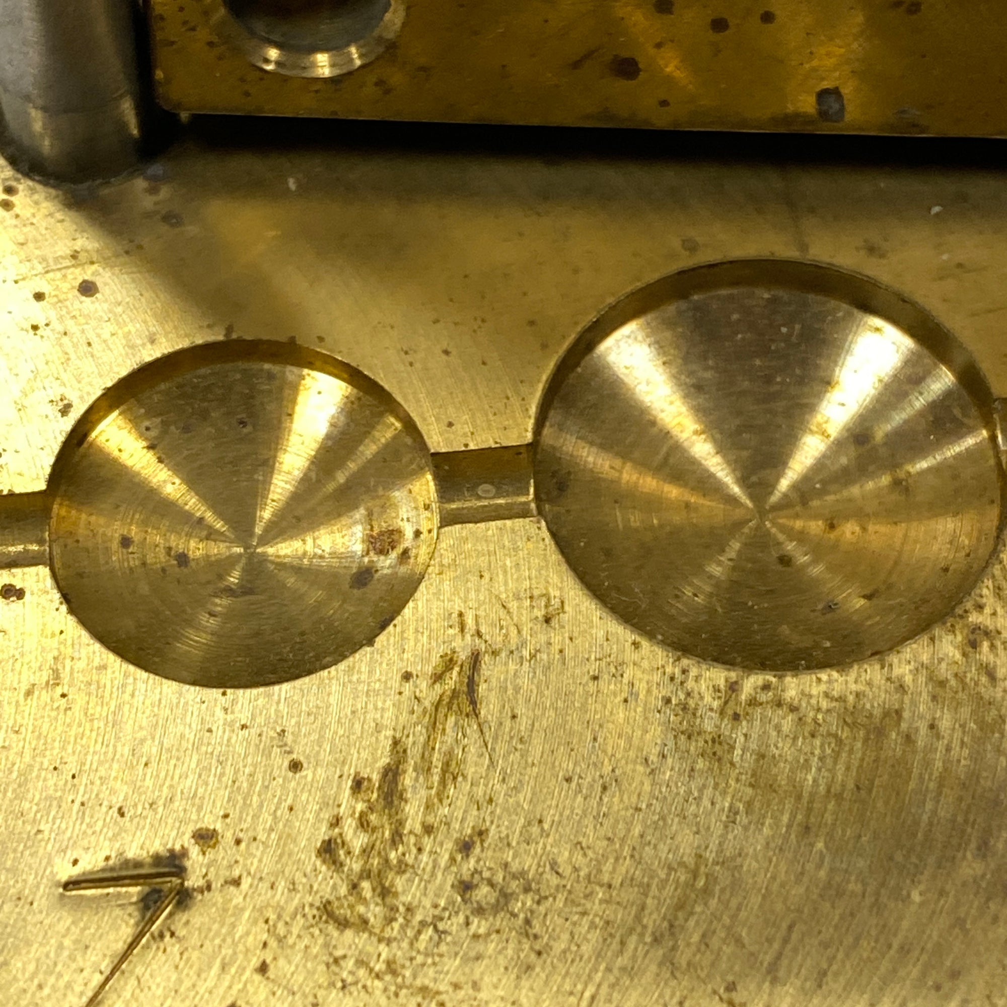 Zoozii's Straight-Sided Lentil Trio Brass Glass Bead Press