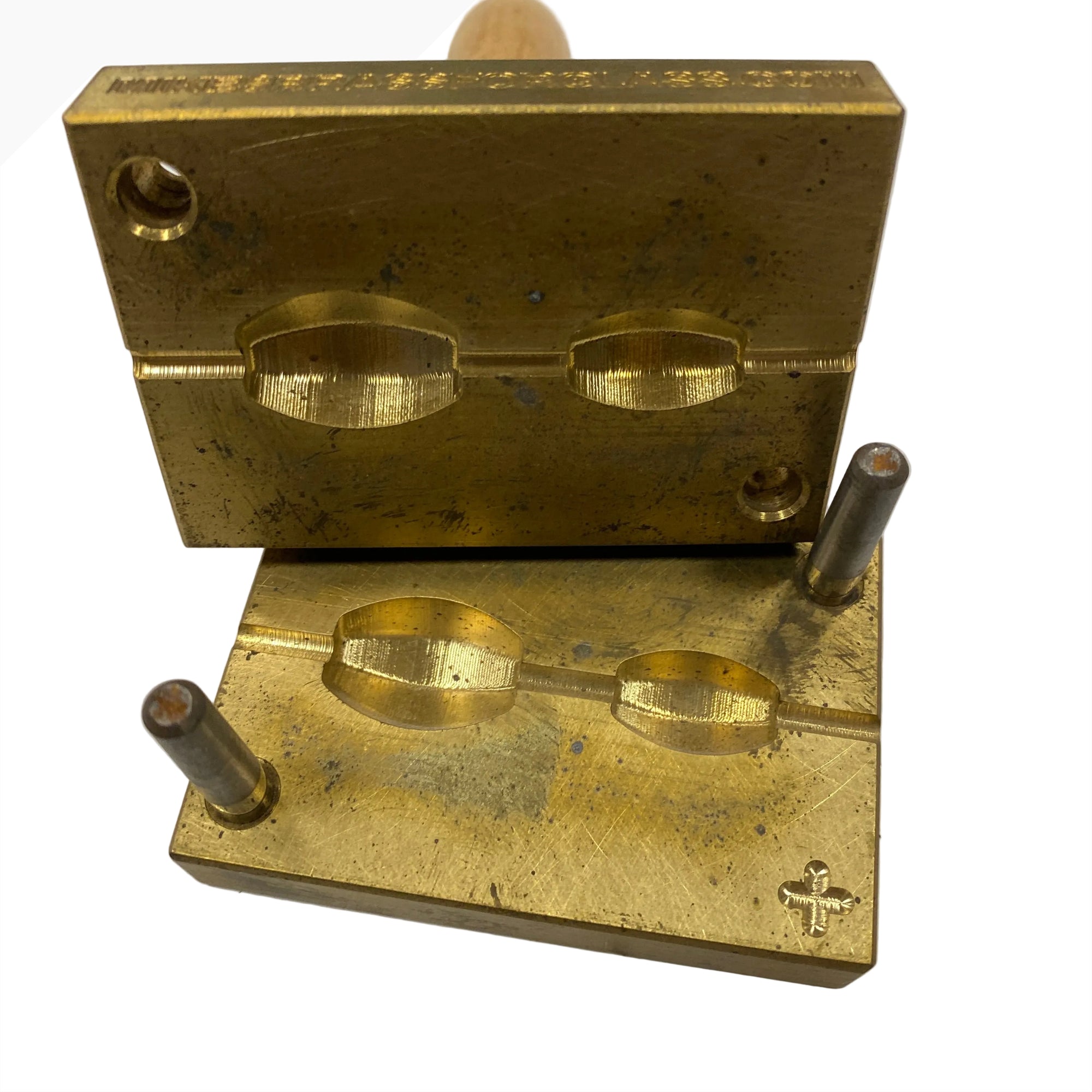MikesBrassforGlass Eight-sided Shape Duo Brass Glass Bead Press