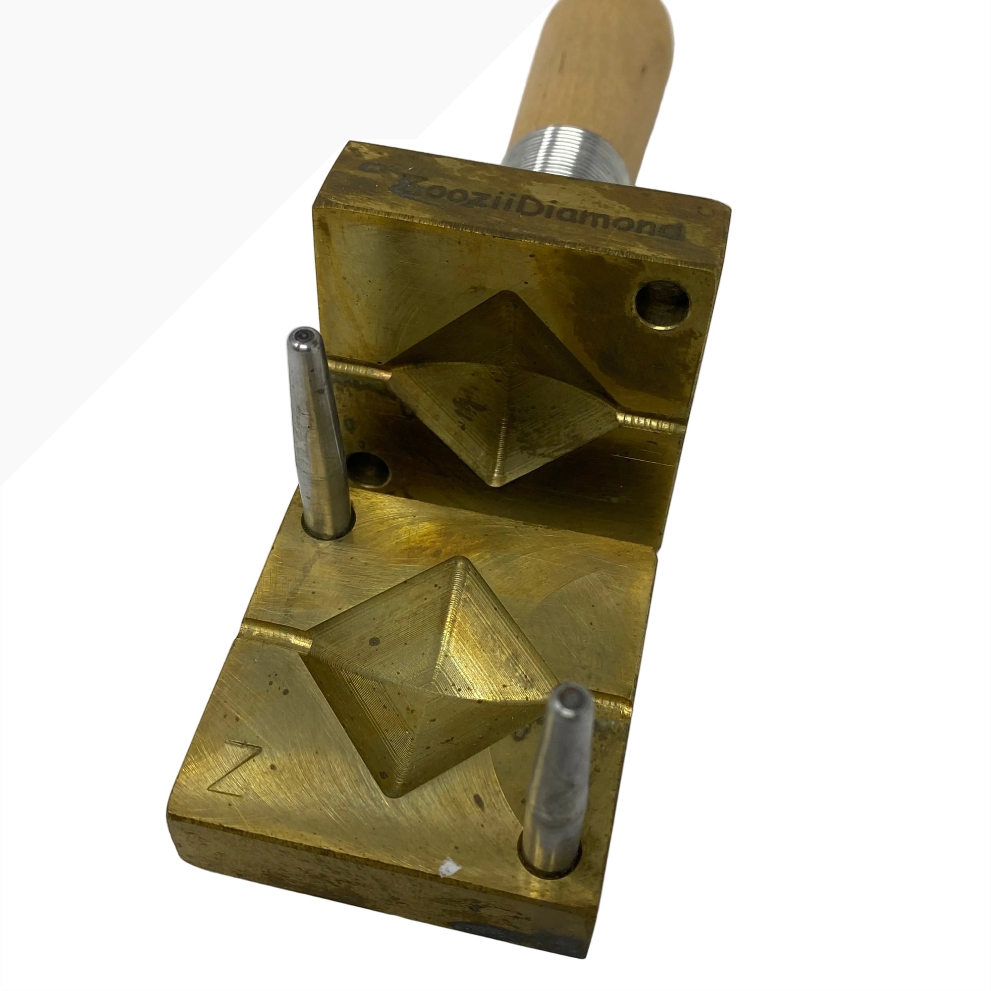 Zoozii's Diamond Large Brass Glass Bead Press
