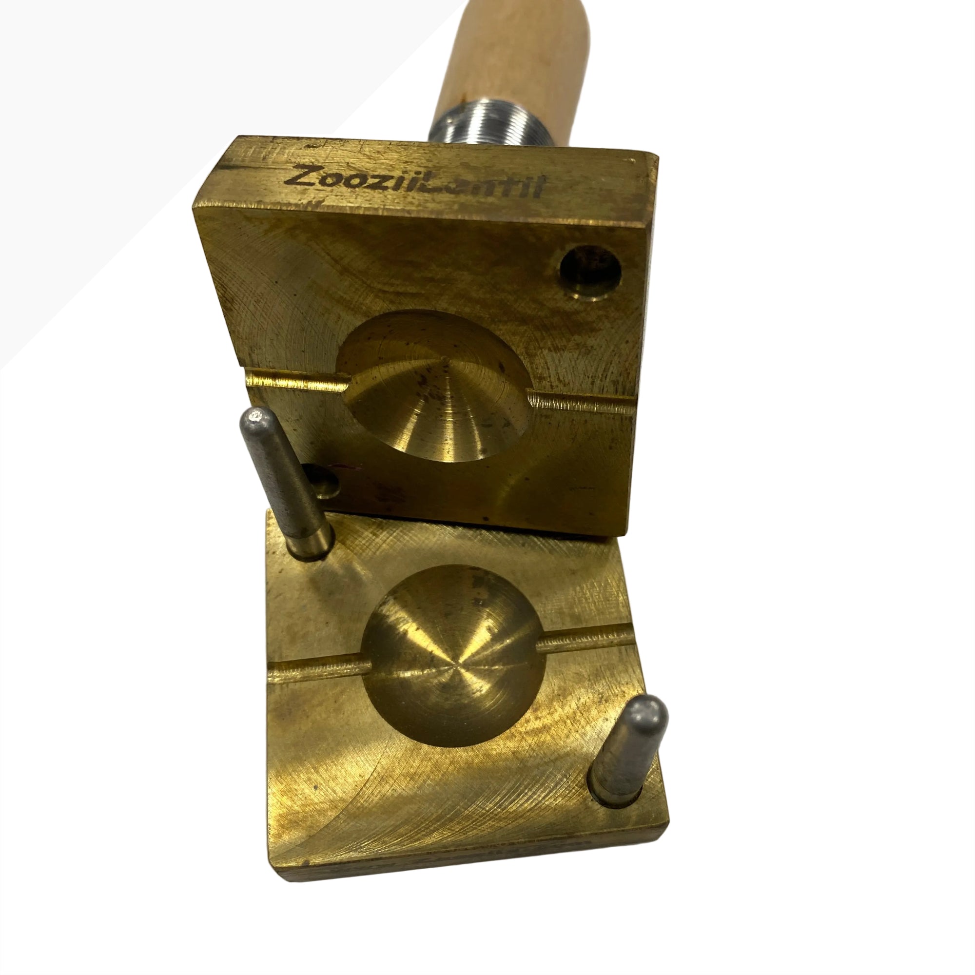 Zoozii's Lentil Medium Brass Glass Bead Press