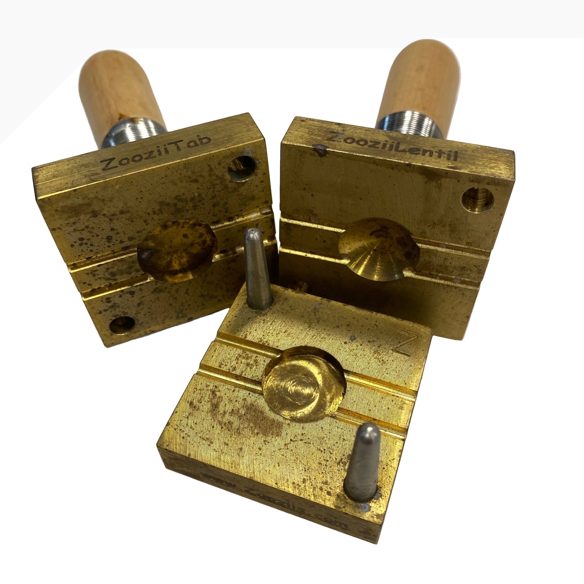 Zoozii's Lentil &amp; Tab Double Mandrel Brass Glass Bead Press