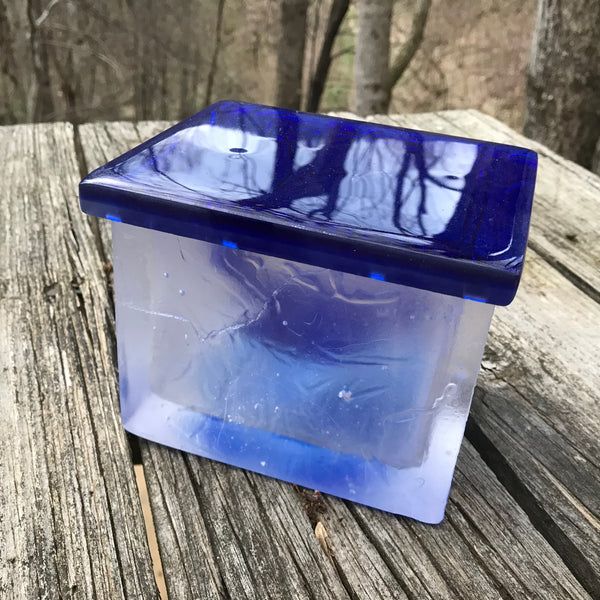 Blue Bird Glass Box - Oatka Glass Studio