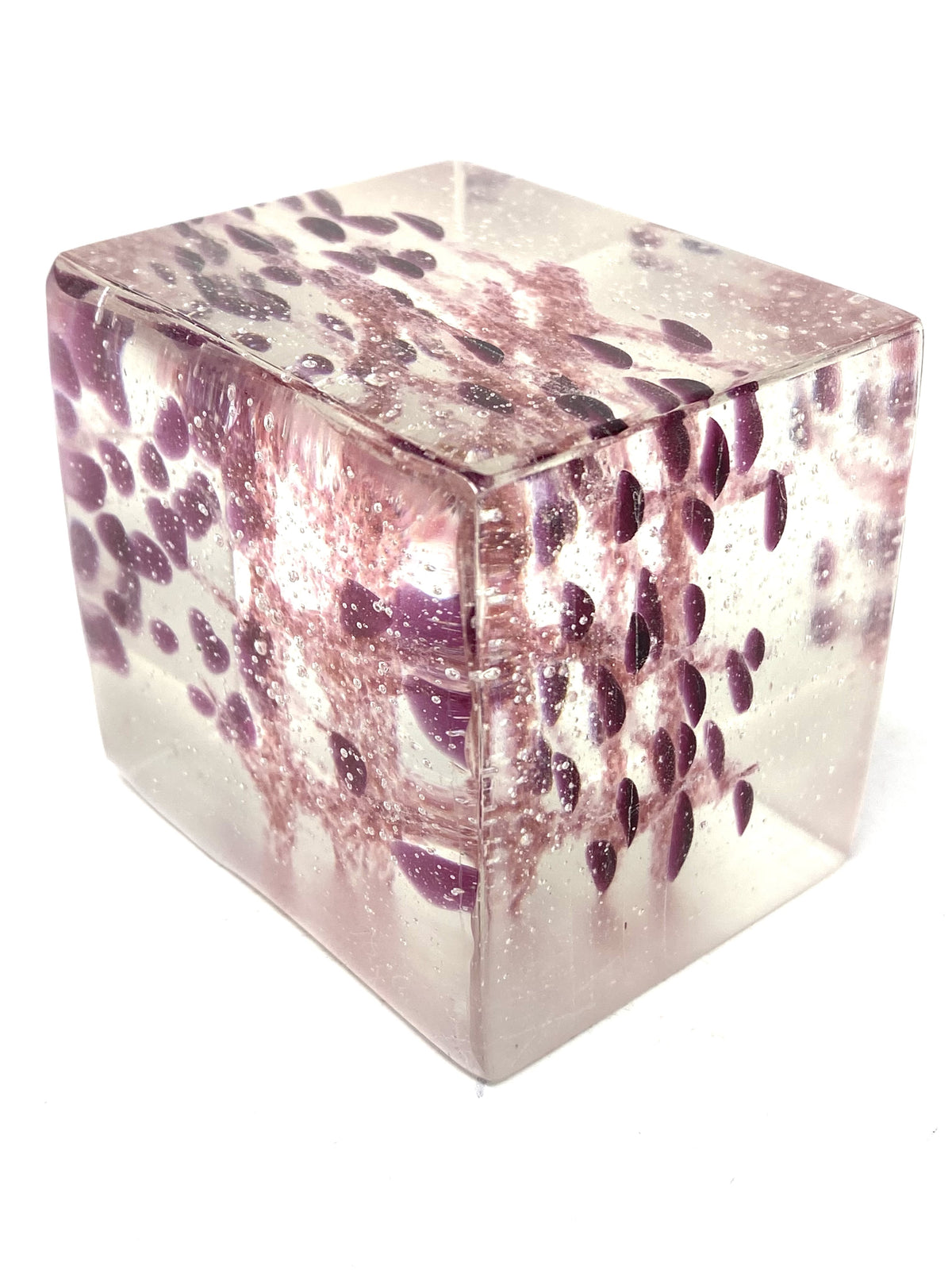 Fuschia Abstraction Cube