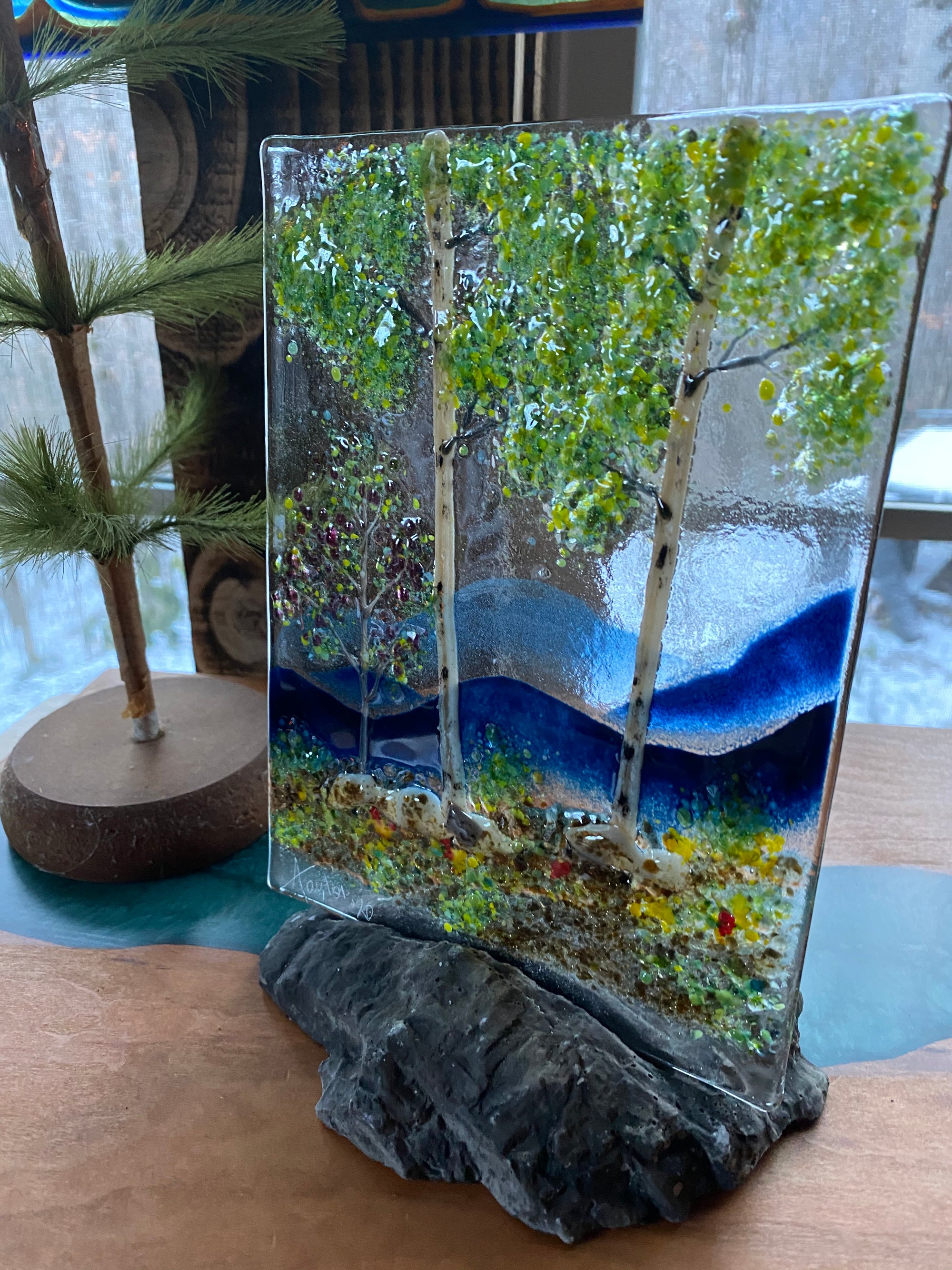 Seasonal Landscapes with Rock Base