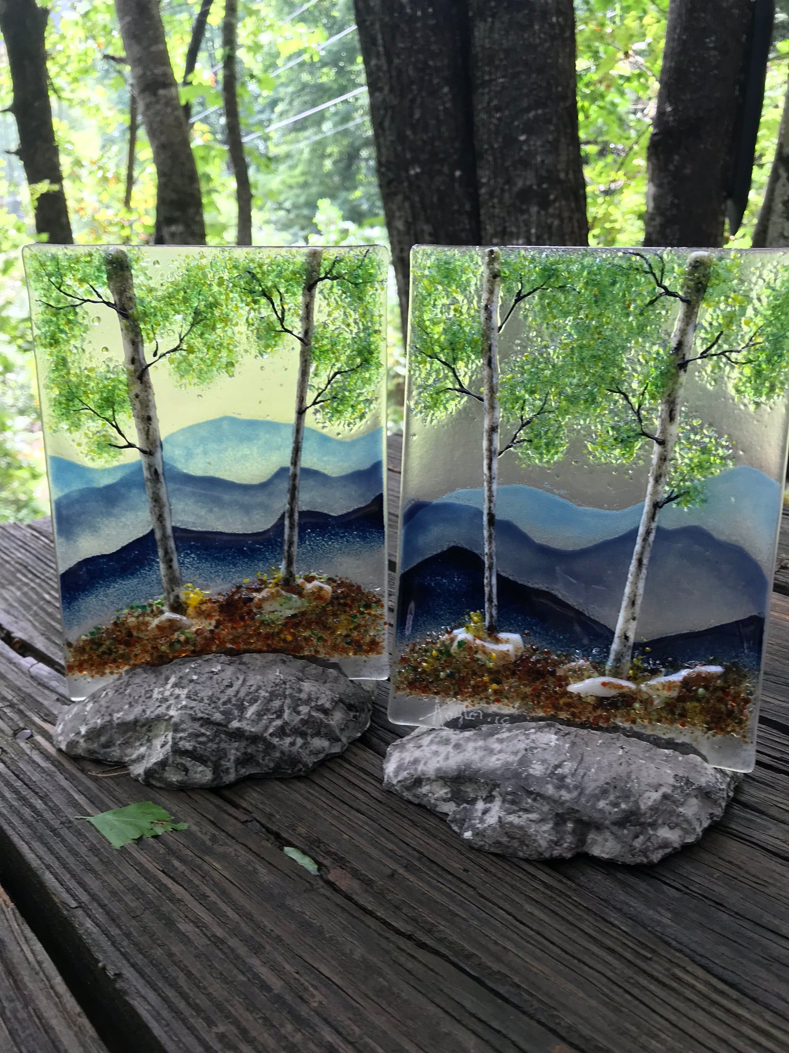 Seasonal Landscapes with Rock Base