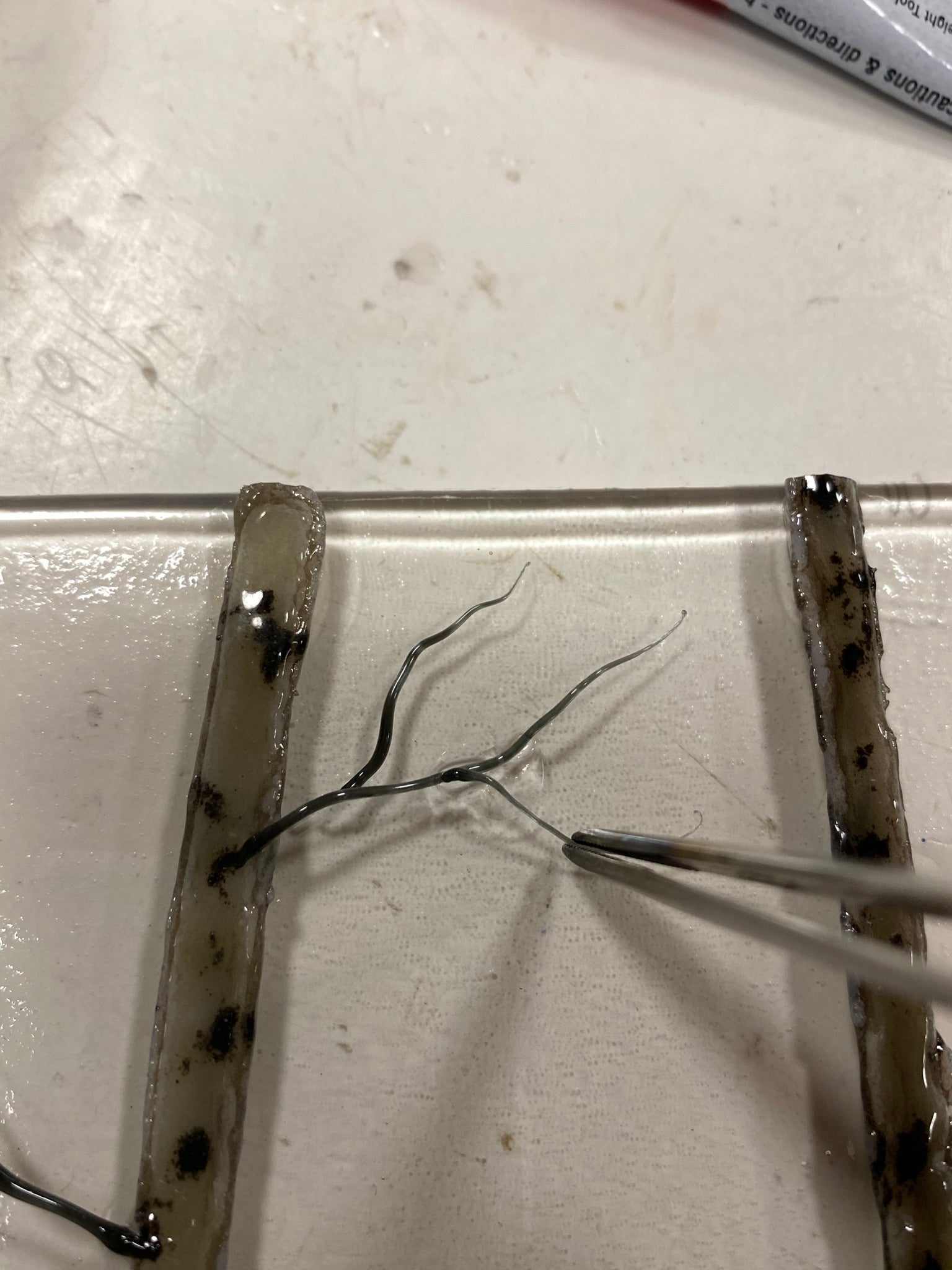 Metal Tweezer with Frit Scoop